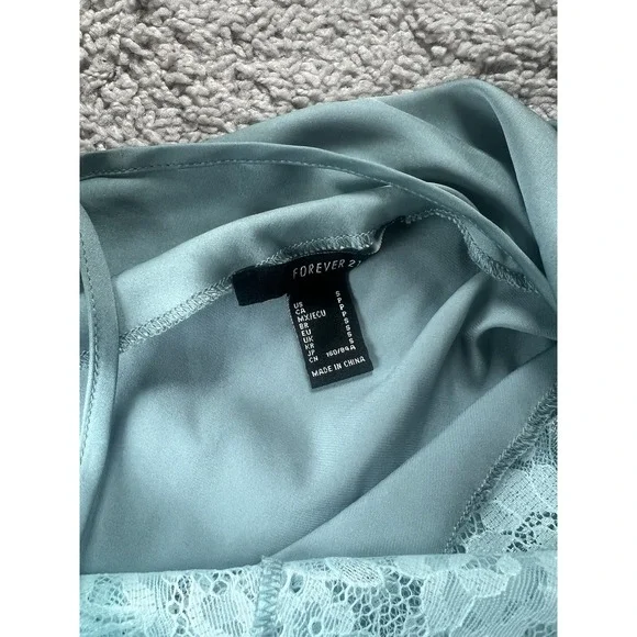 Forever 21 Slip Dress Women's Small Satin Y2K Romantic Fairy Coquette Mini - Picture 6 of 7